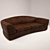 Smania Grankidane: Removable Cushions Sofa 3D model small image 1