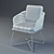 Modern Rivera Little Armchair: Sleek Elegance in Minotti 3D model small image 2