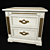 Victoria Gold Bedside Table - Elegant and Functional 3D model small image 3