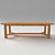 Elegant Wooden Dining Table 3D model small image 2