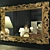 Elegant Wood Framed Mirror 3D model small image 1