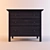 IKEA HEMNES Chest - Black-Brown, 3 Drawers 3D model small image 3