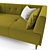 Retro Chic Capitone Sofa 3D model small image 2