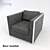 Modern Boxer Armchair by Nuevo 3D model small image 1