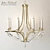 Elegant Bent Crystal Chandelier 3D model small image 3