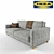 Modern Comfort: Ikea Karlstad Sofa 3D model small image 2