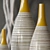 Andean Glaze Vases: Handcrafted Set of 3 3D model small image 2