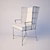 Title: Rugged Caracole Armchair 3D model small image 3