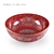 Red Hand-Painted Ceramic Sink 3D model small image 1