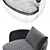 Elegant Swivel Leather Chair 3D model small image 3