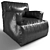 Elegant Leather Chair 3D model small image 1