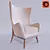 Sleek Caracole Armchair 3D model small image 3