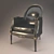 Classic Leather and Wood Armchair 3D model small image 2