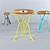 Modern Trio: Companion Stools 3D model small image 1