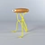 Modern Trio: Companion Stools 3D model small image 2