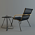 SIDD LOUNGE: Sleek Chair and Table Combo 3D model small image 2