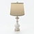 Vintage Weathered White Table Lamp 3D model small image 1