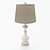 Vintage Weathered White Table Lamp 3D model small image 2