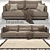 Modern 2-seater BRANDON Sofa 3D model small image 1