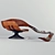 Wooden Chair with Metal Frame 3D model small image 3