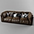 Modern Leather Sofa 3D model small image 1