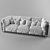 Modern Leather Sofa 3D model small image 2