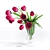 Tulip Beauty Vase: Blooming Majesty 3D model small image 2