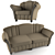 Modern Sofa and Chair Set 3D model small image 1