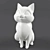 Whiskered Wonder: Cat Statuette 3D model small image 2