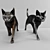 Whimsical Cat Figurine 3D model small image 2