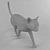 Whimsical Cat Figurine 3D model small image 3
