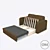 Compact and Ergonomic Sofa Bed 3D model small image 3