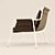 Elegant Terrace Armchair: Dark Brown 3D model small image 3