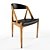 Vintage Danish Dinning Chair 3D model small image 1