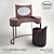 Elegance Defined: Baxter Yves Dressing Table & Nina Pouf 3D model small image 1