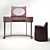 Elegance Defined: Baxter Yves Dressing Table & Nina Pouf 3D model small image 2