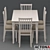 Actona Kalmar Dining Set: Table & Chairs 3D model small image 1