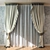 Elegant Classic Curtains 3D model small image 1