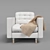 Elegant Landskrona Armchair 3D model small image 3