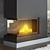 3-Piece Fireplace Set 3D model small image 1