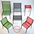 Magis Striped Collection: Versatile and Stylish Stacking Chairs 3D model small image 1