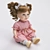 Unique Textured Doll with Hair and Fur 3D model small image 1