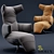 Luxurious Leolux SAPHIRA Armchair 3D model small image 2
