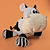 Cuddly Cow Plush 3D model small image 1