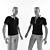 Versatile Two-Tone Polo Mannequin 3D model small image 1