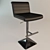 Modern Brown Bar Chair with Height Adjustment and Swivel 3D model small image 1