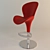 Modern Red Oslo Chair by Tonin Casa 3D model small image 1