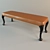 Chelini Banquette 341L: Provence Style Wood Bench 3D model small image 1