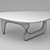 Sleek Marvel Walnut Coffee Table 3D model small image 2