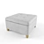 Elegant Upholstered Ottoman 3D model small image 1